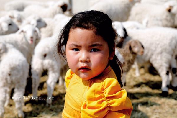 丰收节上的小女孩