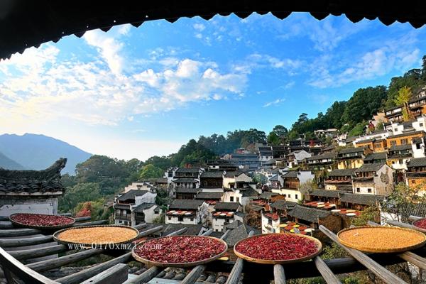 篁岭晒秋—航拍（一）